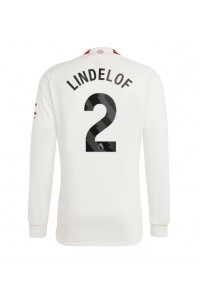Manchester United Victor Lindelof #2 Jalkapallovaatteet Kolmaspaita 2023-24 Pitkähihainen